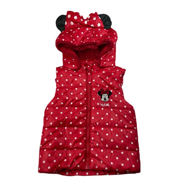 Girls H&M, Disney Minnie Mouse hooded puffer vest, EUC, size 1,  