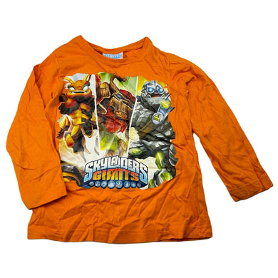 Boys SKYLANDERS GIANTS, cotton long sleeve top, marks on cuff, FUC, size 5,  