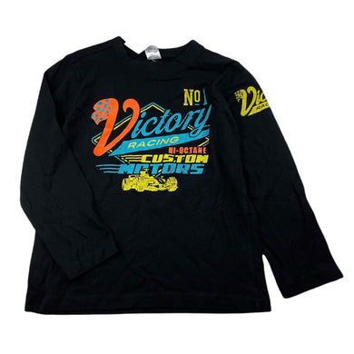 Boys H&T, black cotton long sleeve top, NEW, size 6,  