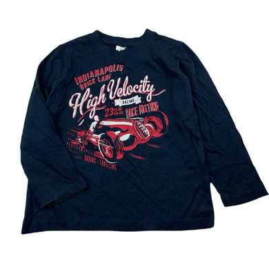 Boys H&T, navy cotton long sleeve top, EUC, size 5,  