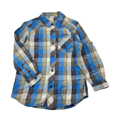 Boys Target, checked cotton long sleeve shirt, GUC, size 6,  