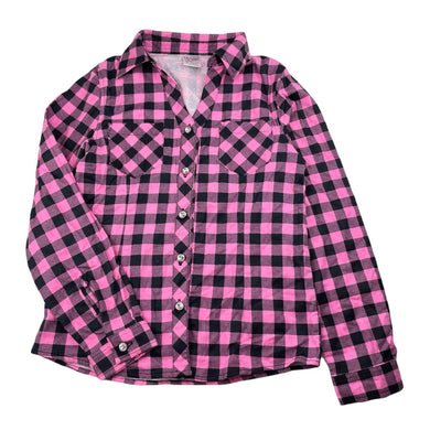 Girls Junior Zone, checked flannel cotton long sleeve shirt, EUC, size 12,  