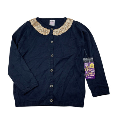 Girls Max Girl, navy lightweight cardigan, gold sequins, NEW, size 3-4,  