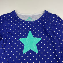 Load image into Gallery viewer, Girls Miss Understood, blue &amp; white spot cotton long sleeve top, EUC, size 10,  