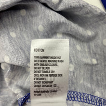 Load image into Gallery viewer, Girls Miss Understood, blue &amp; white spot cotton long sleeve top, EUC, size 10,  