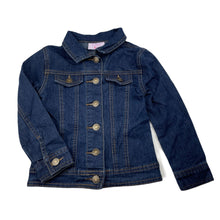 Load image into Gallery viewer, Girls Tickled Pink, dark stretch denim jacket, EUC, size 5,  