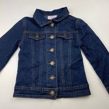 Load image into Gallery viewer, Girls Tickled Pink, dark stretch denim jacket, EUC, size 5,  