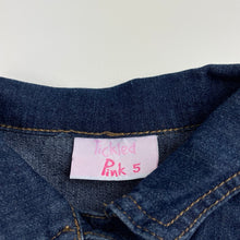 Load image into Gallery viewer, Girls Tickled Pink, dark stretch denim jacket, EUC, size 5,  