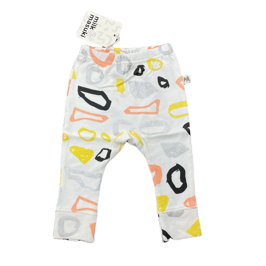 Girls Milk & Masuki, organic cotton leggings / bottoms, elasticated, NEW, size 00,  