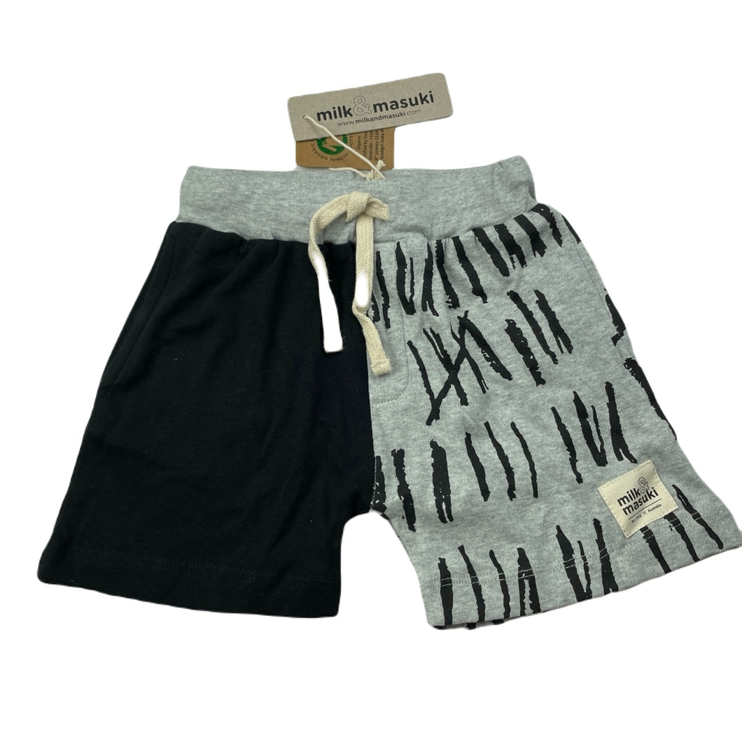 Boys Milk & Masuki, organic cotton matchstick shorts, elasticated, NEW, size 3,  