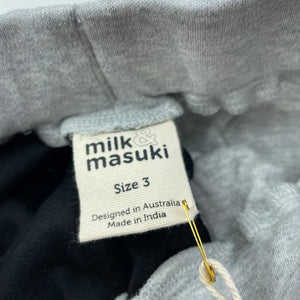 Boys Milk & Masuki, organic cotton matchstick shorts, elasticated, NEW, size 3,  