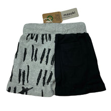Load image into Gallery viewer, Boys Milk &amp; Masuki, organic cotton matchstick shorts, elasticated, NEW, size 0,  