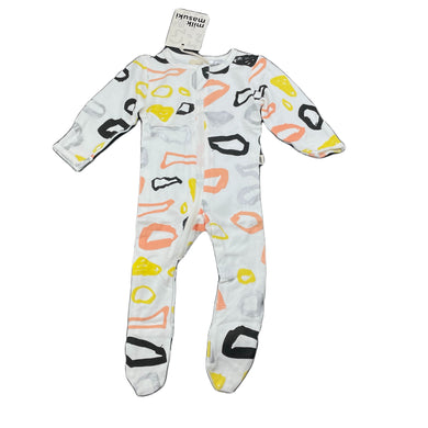 Girls Milk & Masuki, organic cotton zip coverall / romper, NEW, size 0000,  