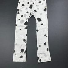 Load image into Gallery viewer, Girls Milk &amp; Masuki, white, silver &amp; black organic cotton leggings, NEW, size 4,  