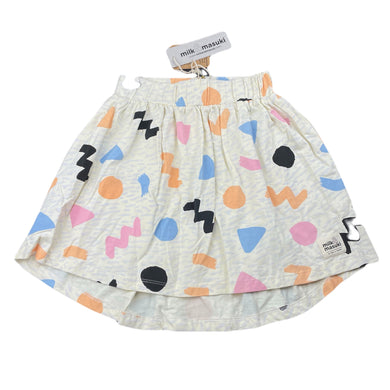 Girls Milk & Masuki, organic cotton blend Memphis skirt, elasticated, NEW, size 6,  