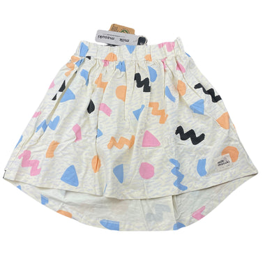 Girls Milk & Masuki, organic cotton blend Memphis skirt, elasticated, NEW, size 7,  