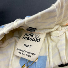 Load image into Gallery viewer, Girls Milk &amp; Masuki, organic cotton blend Memphis skirt, elasticated, NEW, size 7,  