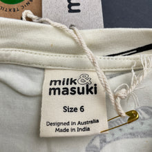 Load image into Gallery viewer, Boys Milk &amp; Masuki, organic cotton blend t-shirt / top, iguanas, NEW, size 6,  