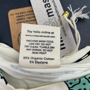 Boys Milk & Masuki, organic cotton blend t-shirt / top, iguanas, NEW, size 6,  