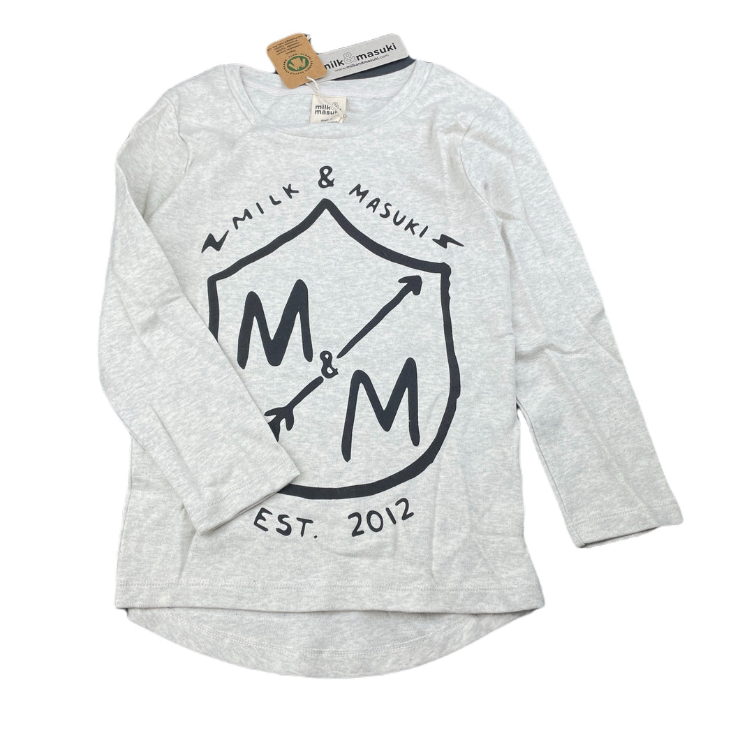Boys Milk & Masuki, soft feel organic cotton long sleeve top, NEW, size 6,  