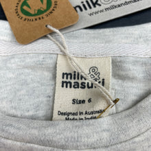 Load image into Gallery viewer, Boys Milk &amp; Masuki, soft feel organic cotton long sleeve top, NEW, size 6,  