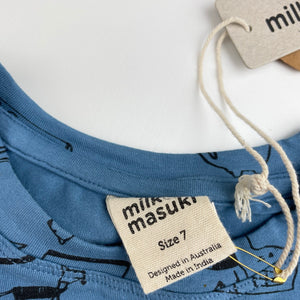 Boys Milk & Masuki, organic cotton blend t-shirt/top, NEW, size 7,  