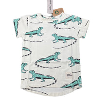 Load image into Gallery viewer, Boys Milk &amp; Masuki, organic cotton blend t-shirt / top, iguanas, NEW, size 2,  