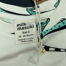 Load image into Gallery viewer, Boys Milk &amp; Masuki, organic cotton blend t-shirt / top, iguanas, NEW, size 2,  