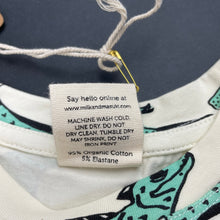 Load image into Gallery viewer, Boys Milk &amp; Masuki, organic cotton blend t-shirt / top, iguanas, NEW, size 2,  