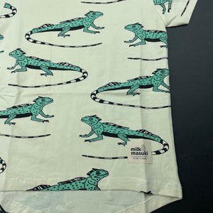 Boys Milk & Masuki, organic cotton blend t-shirt / top, iguanas, NEW, size 3,  