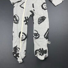 Load image into Gallery viewer, unisex Milk &amp; Masuki, organic cotton zip romper, hashtag meterage (print placement may vary), NEW, size 1,  