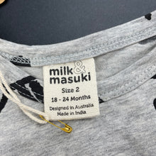 Load image into Gallery viewer, Girls Milk &amp; Masuki, organic cotton blend box tee dress, NEW, size 2, L: 49cm approx