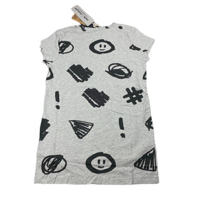 Girls Milk & Masuki, organic cotton blend box tee dress, NEW, size 2, L: 49cm approx