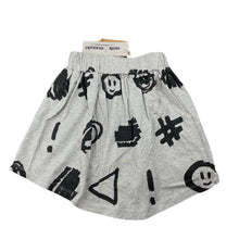 Load image into Gallery viewer, Girls Milk &amp; Masuki, organic cotton blend skirt, hashtage meterage, elasticated, NEW, size 4,  
