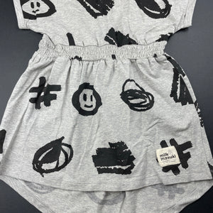 Girls Milk & Masuki, organic cotton blend elastic waist dress, NEW, size 2, L: 46cm at front