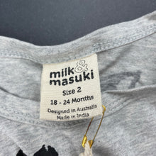 Load image into Gallery viewer, Girls Milk &amp; Masuki, organic cotton blend elastic waist dress, NEW, size 2, L: 46cm at front