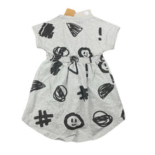 Load image into Gallery viewer, Girls Milk &amp; Masuki, organic cotton blend elastic waist dress, NEW, size 2, L: 46cm at front