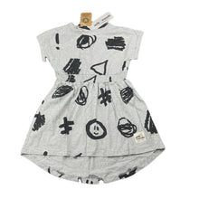 Load image into Gallery viewer, Girls Milk &amp; Masuki, organic cotton blend elastic waist dress, NEW, size 3, L: 48cm at front