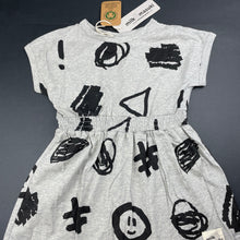 Load image into Gallery viewer, Girls Milk &amp; Masuki, organic cotton blend elastic waist dress, NEW, size 3, L: 48cm at front