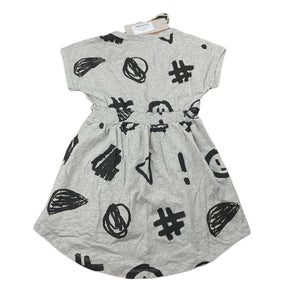 Girls Milk & Masuki, organic cotton blend elastic waist dress, NEW, size 3, L: 48cm at front