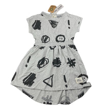 Load image into Gallery viewer, Girls Milk &amp; Masuki, organic cotton blend elastic waist dress, NEW, size 4, L: 52cm at front