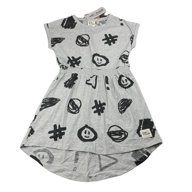 Girls Milk & Masuki, organic cotton blend elastic waist dress, NEW, size 6, L: 58cm at front