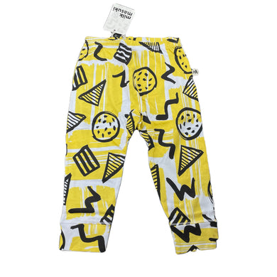 Girls Milk & Masuki, organic cotton cropped leggings / bottoms, elasticated, Inside leg: 30cm approx, NEW, size 5,  