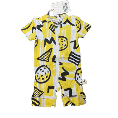 unisex Milk & Masuki, organic cotton zip romper, NEW, size 0000,  