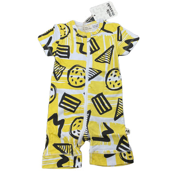 unisex Milk & Masuki, organic cotton zip romper, NEW, size 00,  
