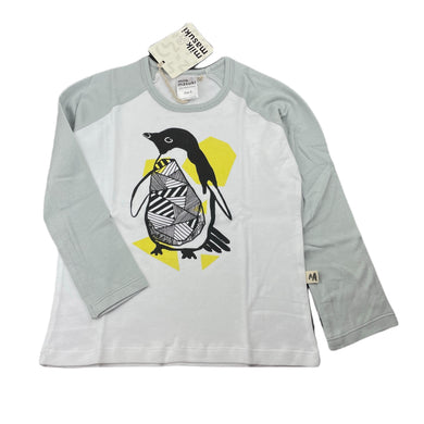 unisex Milk & Masuki, soft feel organic cotton long sleeve top, penguin, NEW, size 5,  