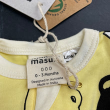 Load image into Gallery viewer, unisex Milk &amp; Masuki, organic cotton zip coverall / romper, bears picnic, NEW, size 000,  
