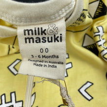 Load image into Gallery viewer, unisex Milk &amp; Masuki, organic cotton zip coverall / romper, bears picnic, NEW, size 00,  