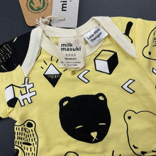 Load image into Gallery viewer, unisex Milk &amp; Masuki, organic cotton blend romper, bears picnic, NEW, size 0000,  