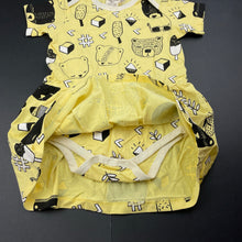 Load image into Gallery viewer, Girls Milk &amp; Masuki, organic cotton blend romper dress, bears picnic, NEW, size 2, L: 48cm